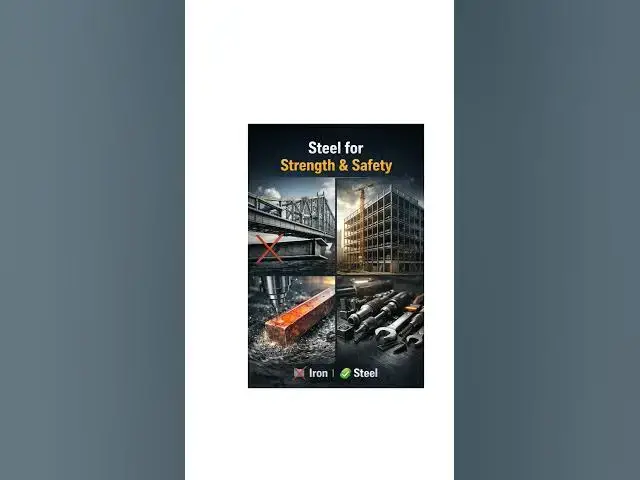 Video thumbnail for Why steel is stronger than iron? #Steel #Iron #Metallurgy #MechanicalEngineering #MaterialScience