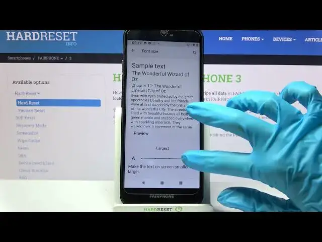 'Video thumbnail for How to Change Font Size in FairPhone 3 - Manage Font Size'