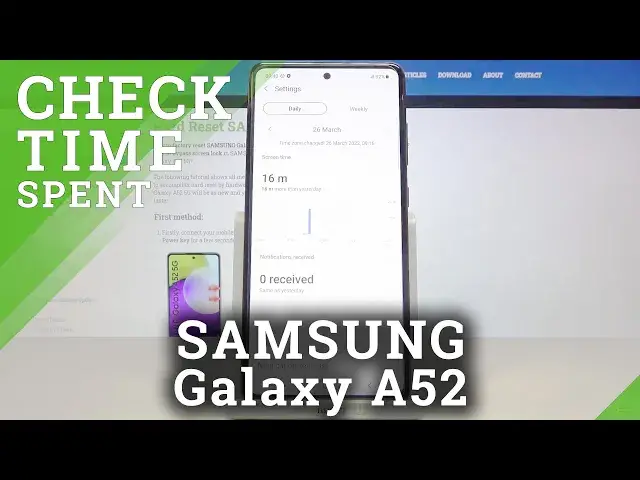 'Video thumbnail for How to Check Total Screen Time in SAMSUNG Galaxy A52 – Display Settings'