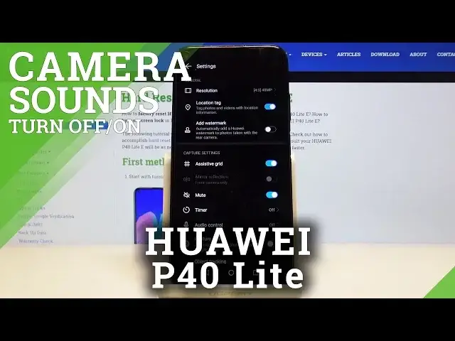 'Video thumbnail for How to Switch Off Camera Sounds in HUAWEI P40 Lite'