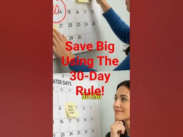 Video thumbnail for Save Big with the 30 Day Rule for Spending #motivation #levelupyourlife #facts