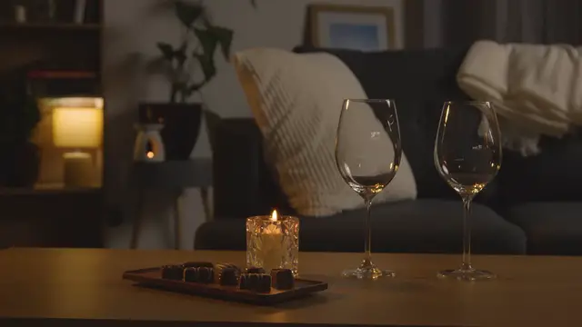Video thumbnail for Candlelit Wine Candlelight