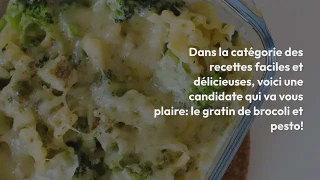 Video thumbnail for Gratin de pâtes au brocoli et pesto