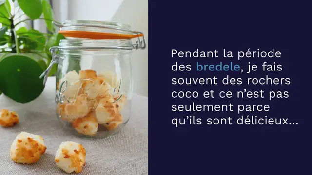 Video thumbnail for Rochers à la noix de coco ultra faciles