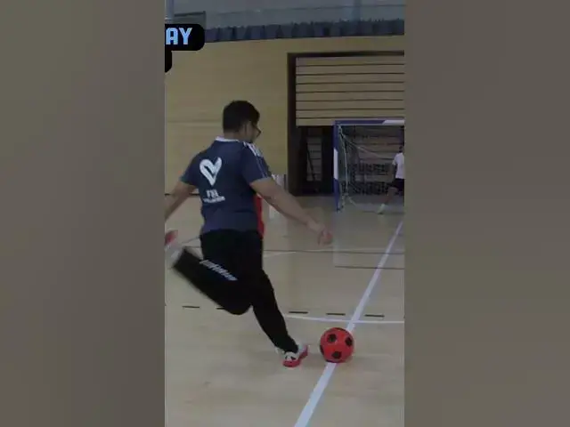 Video thumbnail for Cleanest penalty of the game #futsal #penalty #bottombins #footballshorts #haaland #ronaldo #messi