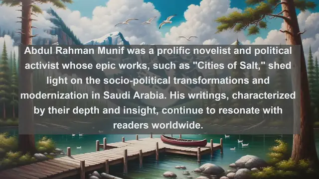 Video thumbnail for Exploring Literary Excellence: Top 10 Renowned Writers from Saudi Arabia