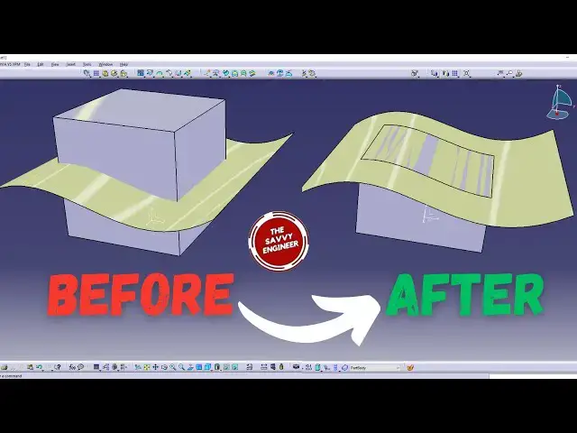 'Video thumbnail for CATIA | How to Cut a Solid with a Surface Like a Pro'