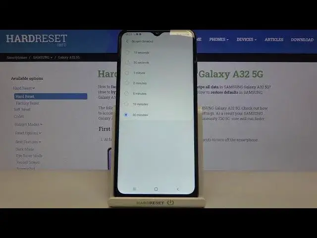 'Video thumbnail for How to Change Screen Timeout in Samsung Galaxy A32 5G - Enter Sleep Settings'