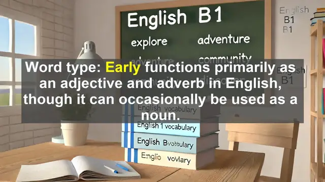 Video thumbnail for 2500 Must Know CEFR B1 Vocabulary - Mastering the Word 'Early': Advanced Usage and Common Mistakes