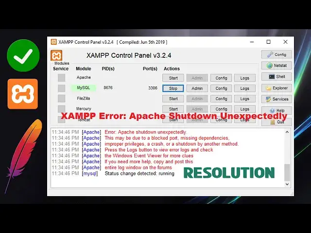 'Video thumbnail for XAMPP Error: Apache Shutdown Unexpectedly - Resolution'
