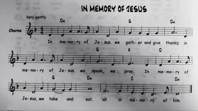Video thumbnail for In The Memory Of Jesus - Catholic Mass Song Sheet Music
