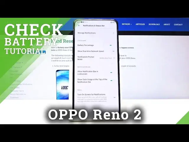 Video thumbnail for How to Find Battery Percentage in OPPO Reno 2 – Battery Level