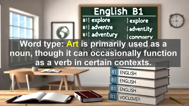 Video thumbnail for 2500 Must Know CEFR B1 Vocabulary - Understanding Art: From Definition to Advanced Usage in English