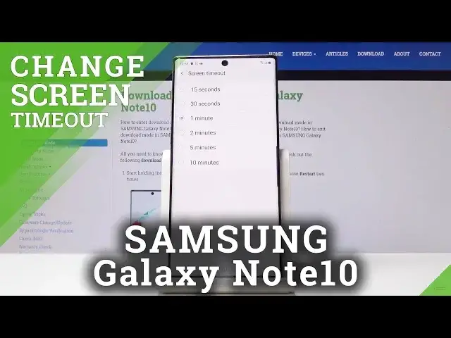 'Video thumbnail for How to Set Up Screen Timeout SAMSUNG Galaxy Note 10 - Screen Sleep Time'