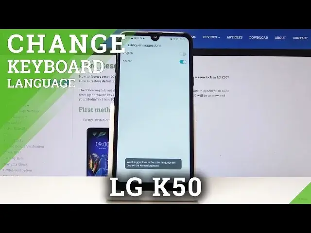 Video thumbnail for How to Change Keyboard Language in LG K50 - Set Up Keyboard