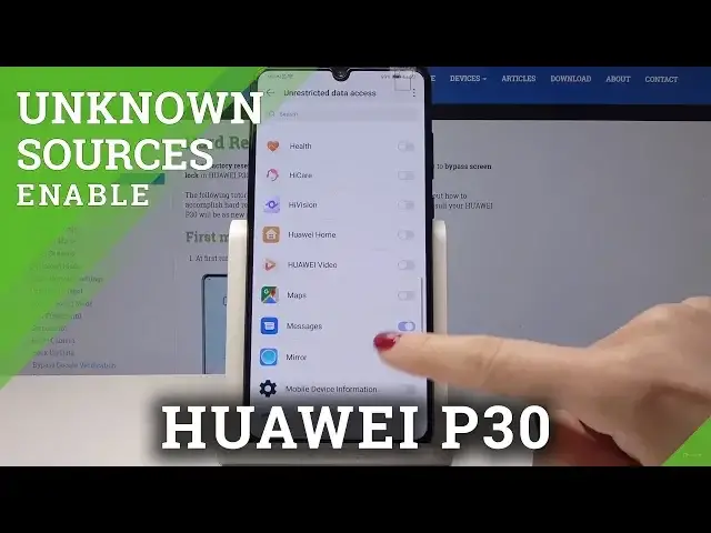'Video thumbnail for How to Allow Unknown Sources in HUAWEI P30'