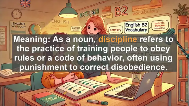 Video thumbnail for 1500 Must Know CEFR B2 Vocabulary - Mastering the Word 'Discipline' in Advanced English