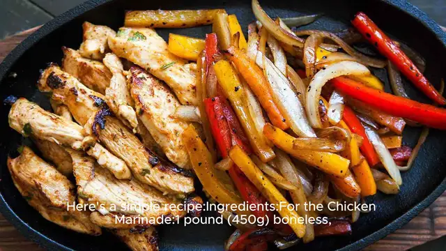 Video thumbnail for Chicken fajitas recipe