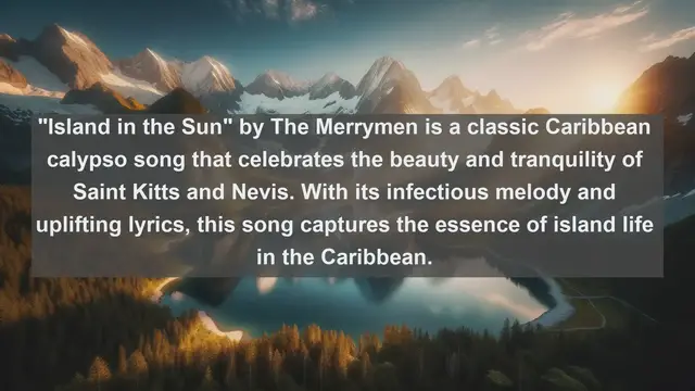 Video thumbnail for Musical Delights of Saint Kitts and Nevis: Top 10 Beautiful Songs Reflecting Caribbean Culture