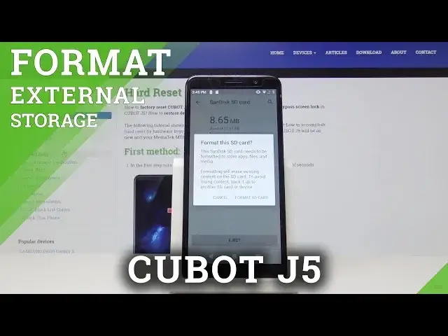 'Video thumbnail for How to Format SD Card in CUBOT J5 - Erase External Storage'