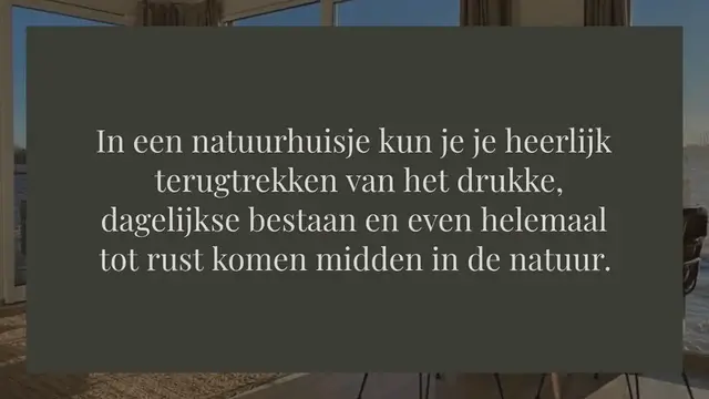 Video thumbnail for Culinair weekendje in een natuurhuisje