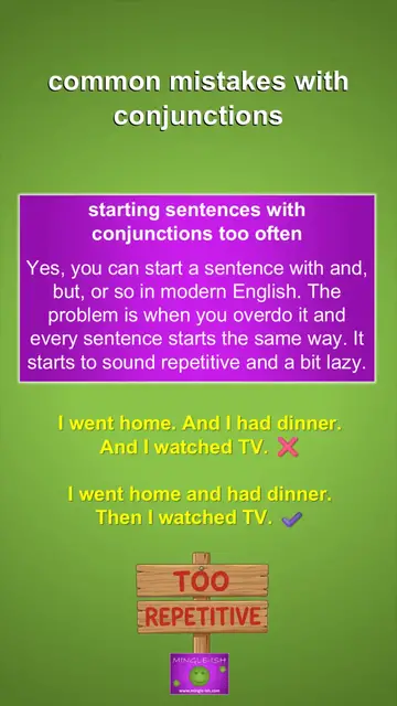 Video thumbnail for Common Mistakes with Conjunctions