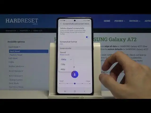 'Video thumbnail for How to Change Video Quality of Screen Recorder in SAMSUNG Galaxy A72'