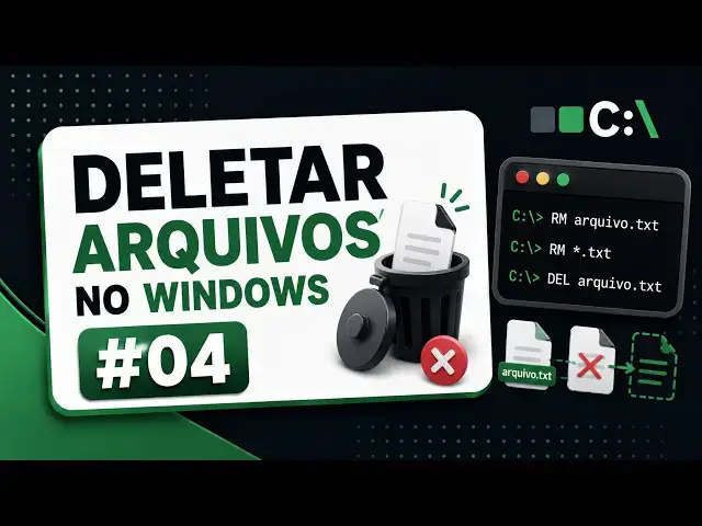 Video thumbnail for Como Deletar Arquivos no Windows pelo Terminal #04 — RM, DEL e Remove-Item