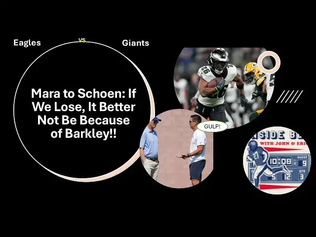 Video thumbnail for Eagles vs Giants Preview – Mara To Schoen, If We Lose It Better Not Be Because of Barkley! #nfl