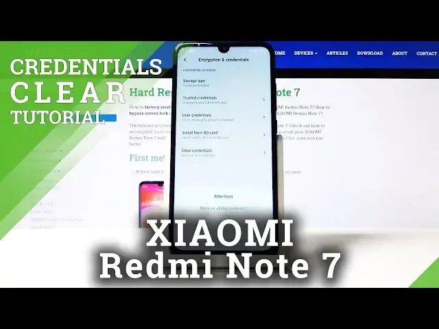 'Video thumbnail for How to Clear Credentials in XIAOMI Redmi Note 7 – Erase All Licenses'