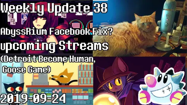 Video thumbnail for Weekly Update 38 | AbyssRium FB Fix? Streams: Untitled Goose game, Gun Gun Pixies, Detroit