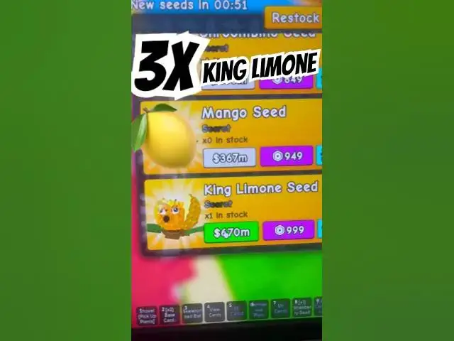 Video thumbnail for 🔴GOT 3x KING LIMONE STOCK🔴LIVE STOCKPLANTS VS BRAINROTS #roblox #plantsvsbrainrots #gaming