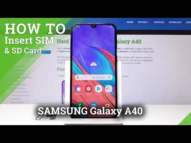 Video thumbnail for How to Insert SIM & SD Card in SAMSUNG Galaxy A40 - SIM and SD Card Installation