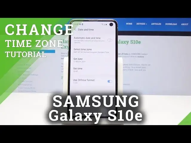 'Video thumbnail for How to Set up Date & Time in Samsung Galaxy S10e - Select Time Zone'