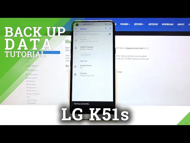 'Video thumbnail for How to Back Up Data on LG K51s – Create Google Backup'
