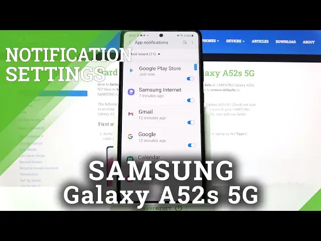 Video thumbnail for How to Turn On / Off App Notifications on Samsung Galaxy A52s 5G – Manage Notifications