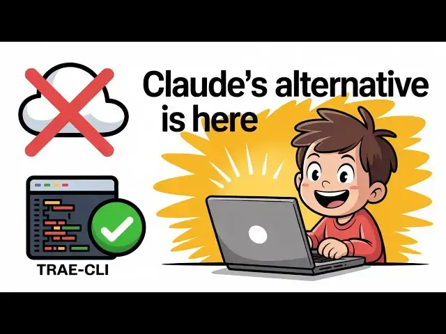 Video thumbnail for Trae-CLI Best Alternative to Claude Code This FULLY FREE & OPENSOURCE AI VSCode Assistant is INSANE