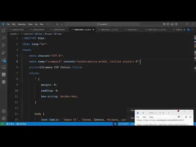 Video thumbnail for Build a CSV Editor to View & Edit CSV in Browser Using HTML & JavaScript