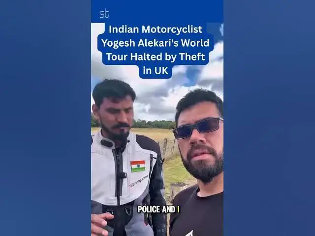 'Video thumbnail for Indian Motorcyclist Yogesh Alekari's World Tour Halted by Theft in UK'
