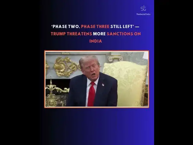 'Video thumbnail for ‘Phase Two, Phase Three Still Left’ — Trump Threatens More Sanctions on India'