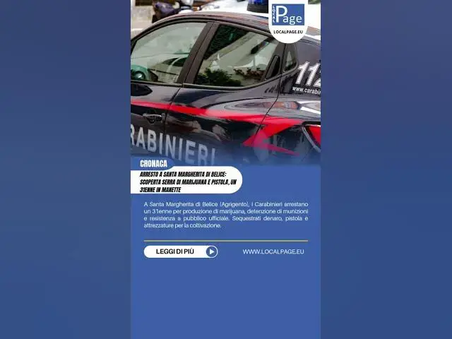 'Video thumbnail for Arresto a Santa Margherita di Belice'