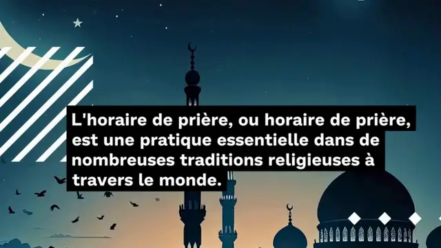 Video thumbnail for Horaire Priere