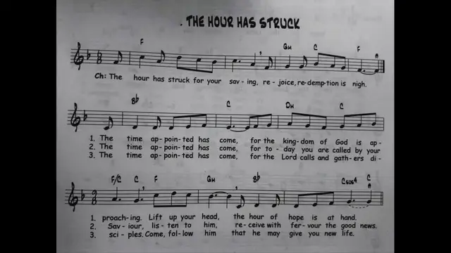 Video thumbnail for The Hour Has Struck - Catholic Mass Song Sheet Music