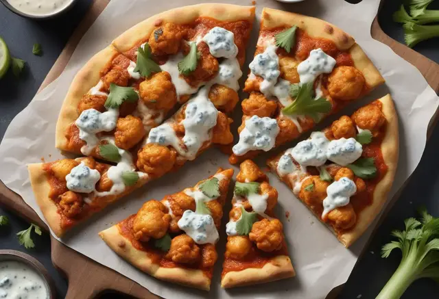 Video thumbnail for Buffalo Cauliflower Pizza
