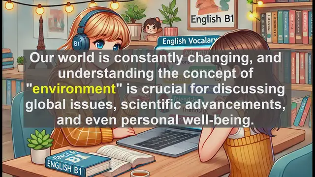 Video thumbnail for 2500 Must Know CEFR B1 Vocabulary - Understanding 'Environment': A Key Word for B1 English Proficiency