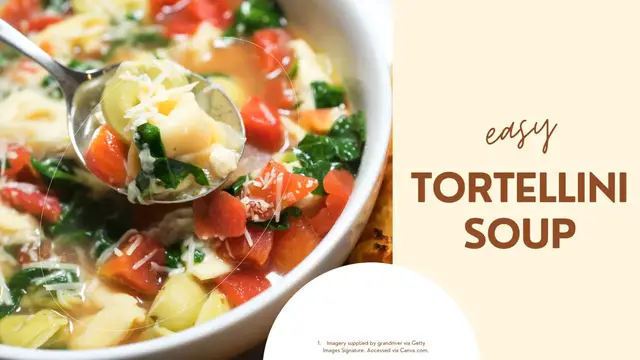 Video thumbnail for Tortellini Soup Recipe