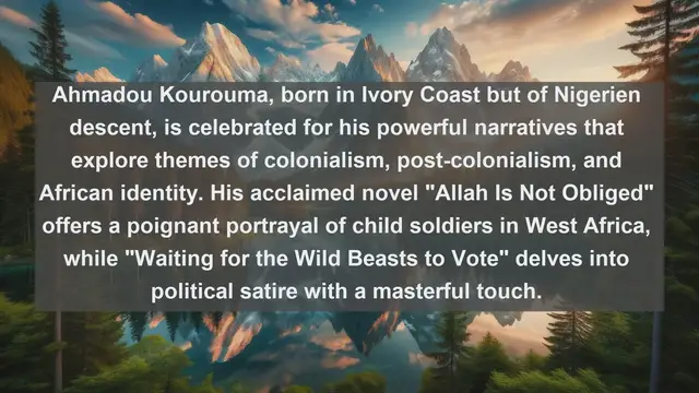 Video thumbnail for Discovering Literary Treasures: Top 10 Famous Writers in Niger