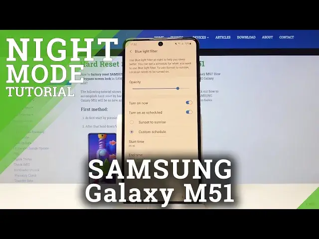 Video thumbnail for How to Activate Eye Comfort Mode on SAMSUNG Galaxy M51 - Turn On/Off Blue Light Filter