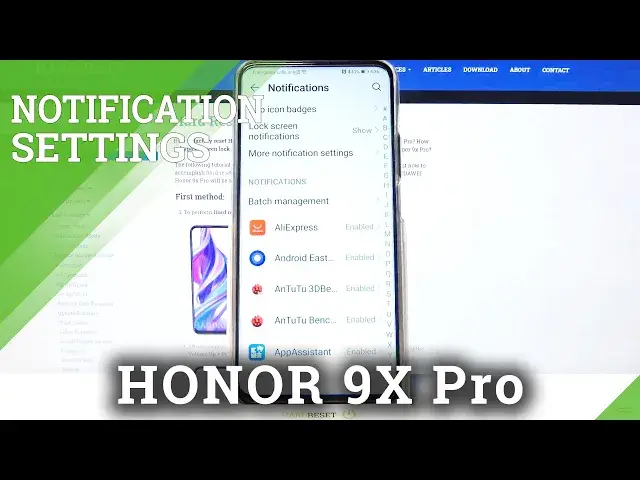 Video thumbnail for Manage Notifications on HUAWEI Honor 9x Pro – Turn On / Off Messages from Apps