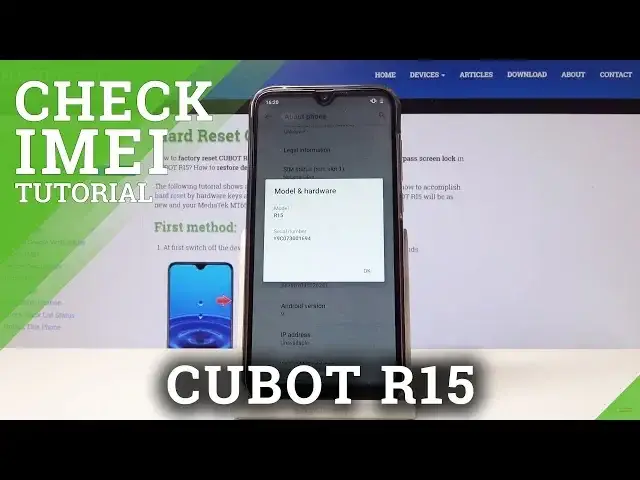 Video thumbnail for How to Check IMEI Number in CUBOT R15 - Locate Identification Details